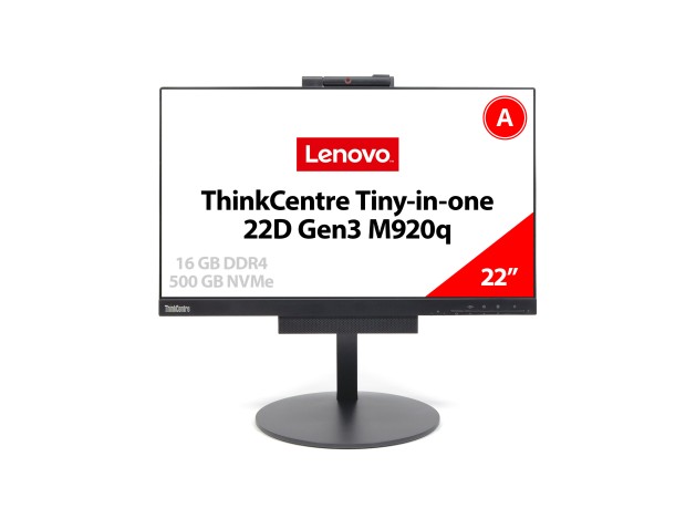 LENOVO THINKCENTRE M920Q + ThinkCentre Tiny-in-One 22 Gen3 500 GB NVMe 16 GB DDR4 SODIMM